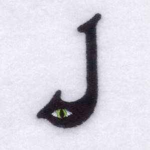 Picture of Creepy Eye Font "J" Small Machine Embroidery Design
