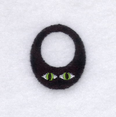 Creepy Eye Font "O" Small Machine Embroidery Design