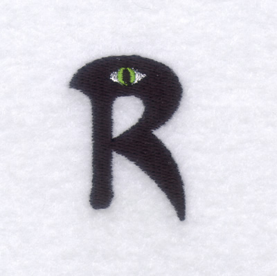 Creepy Eye Font "R" Small Machine Embroidery Design