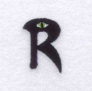 Picture of Creepy Eye Font "R" Small Machine Embroidery Design