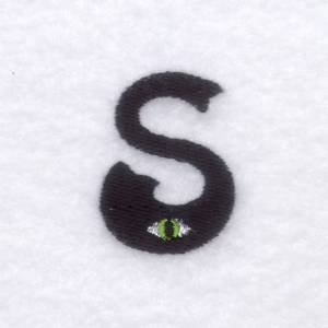 Picture of Creepy Eye Font "S" Small Machine Embroidery Design