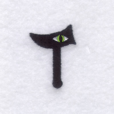 Creepy Eye Font "T" Small Machine Embroidery Design