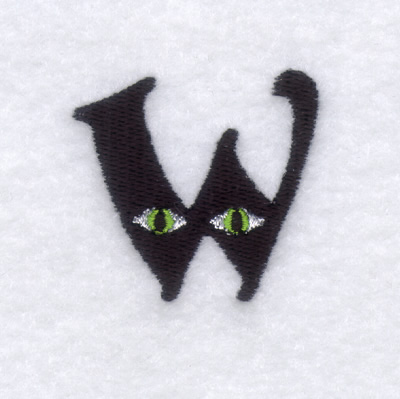 Creepy Eye Font "W" Small Machine Embroidery Design