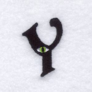 Picture of Creepy Eye Font "Y" Small Machine Embroidery Design