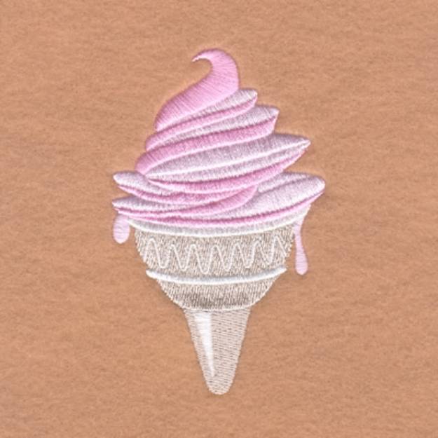 Picture of Bubble Gum Ice Cream Cone Machine Embroidery Design
