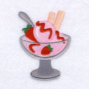 Picture of Strawberry Sundae Machine Embroidery Design