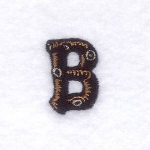 Picture of Wood Font "B" Small Machine Embroidery Design