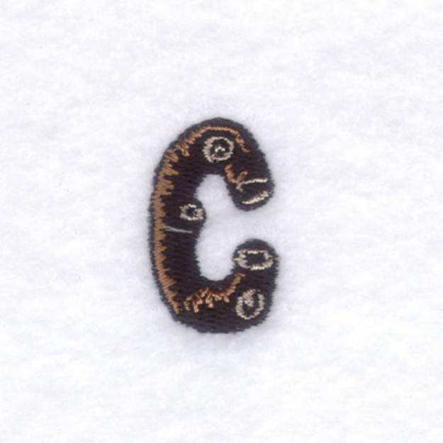 Picture of Wood Font "C" Small Machine Embroidery Design