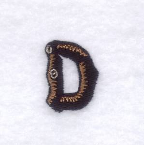 Picture of Wood Font "D" Small Machine Embroidery Design