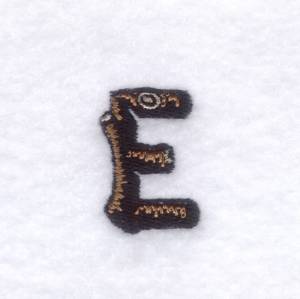 Picture of Wood Font "E" Small Machine Embroidery Design