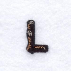 Picture of Wood Font "L" Small Machine Embroidery Design
