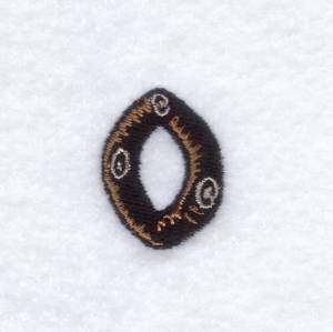 Picture of Wood Font "O" Small Machine Embroidery Design