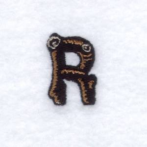 Picture of Wood Font "R" Small Machine Embroidery Design