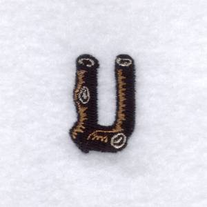 Picture of Wood Font "U" Small Machine Embroidery Design