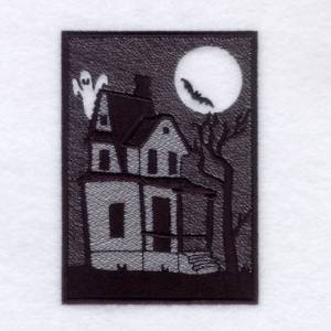 Picture of Haunted House Toile Machine Embroidery Design