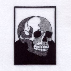 Picture of Halloween Skull Toile Machine Embroidery Design