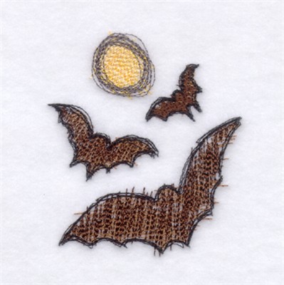 Sketched Bats Machine Embroidery Design