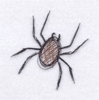 Sketched Spider Machine Embroidery Design