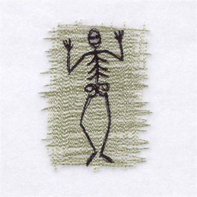 Sketched Skeleton Machine Embroidery Design