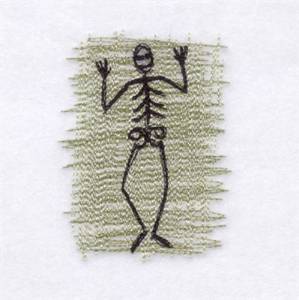 Picture of Sketched Skeleton Machine Embroidery Design