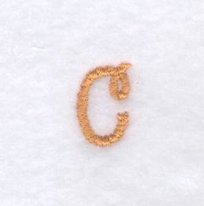 Picture of Rope Font "C" Uppercase Machine Embroidery Design