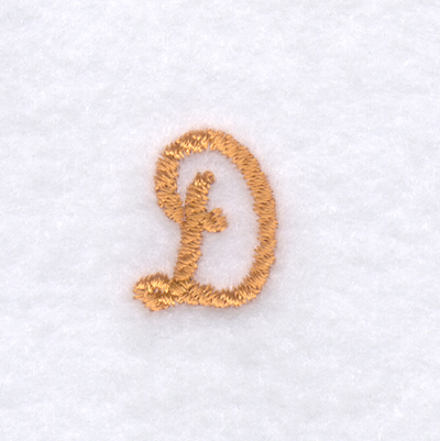 Rope Font "D" Uppercase Machine Embroidery Design