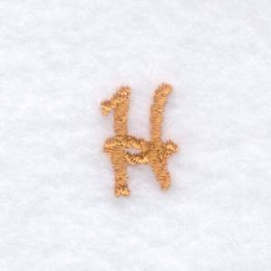 Picture of Rope Font "H" Uppercase Machine Embroidery Design
