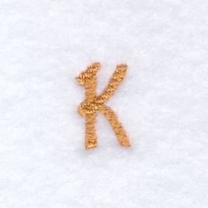 Picture of Rope Font "K" Uppercase Machine Embroidery Design