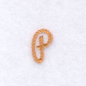 Picture of Rope Font "P" Uppercase Machine Embroidery Design