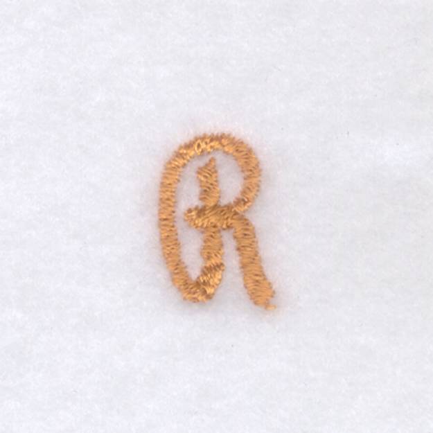 Picture of Rope Font "R" Uppercase Machine Embroidery Design