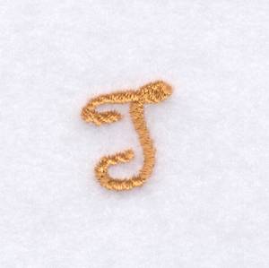 Picture of Rope Font "T" Uppercase Machine Embroidery Design
