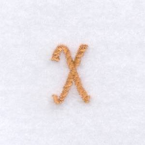 Picture of Rope Font "X" Uppercase Machine Embroidery Design