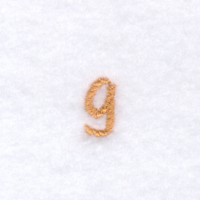 Rope Font "g" Lowercase Machine Embroidery Design