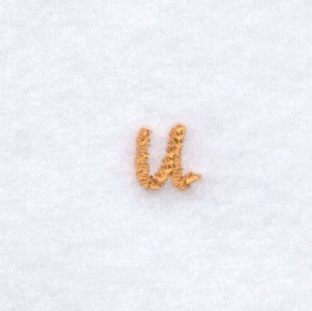 Picture of Rope Font "u" Lowercase Machine Embroidery Design