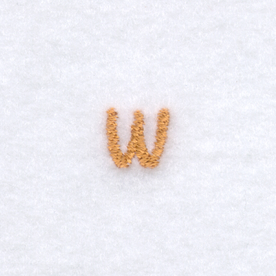 Rope Font "w" Lowercase Machine Embroidery Design