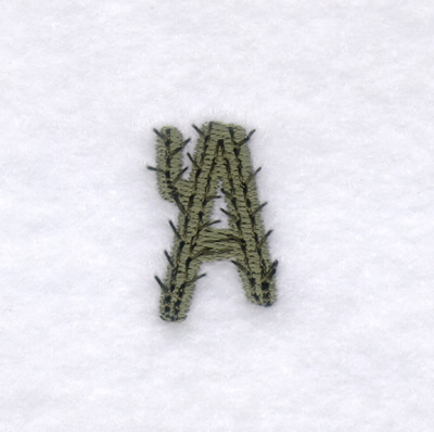 Cactus Font "A" Machine Embroidery Design