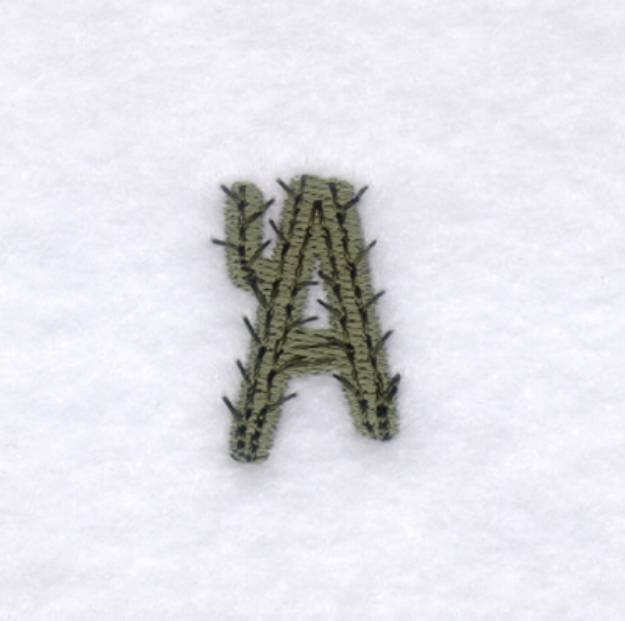 Picture of Cactus Font "A" Machine Embroidery Design
