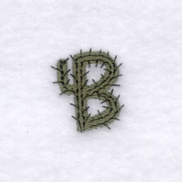 Picture of Cactus Font "B" Machine Embroidery Design
