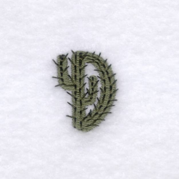 Picture of Cactus Font "D" Machine Embroidery Design