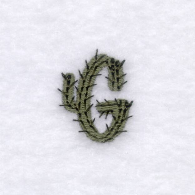 Picture of Cactus Font "G" Machine Embroidery Design