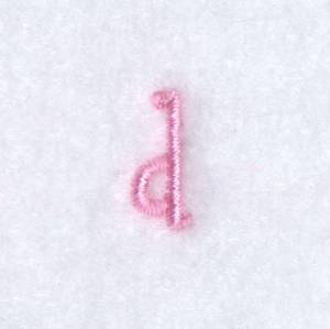 Picture of Angelica "d" Lowercase Machine Embroidery Design