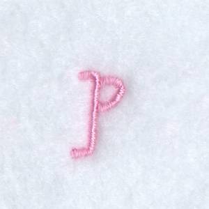 Picture of Angelica "p" Lowercase Machine Embroidery Design