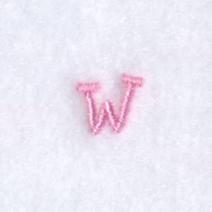 Picture of Angelica "w" Lowercase Machine Embroidery Design