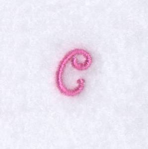 Picture of Angelica "C" Uppercase Machine Embroidery Design