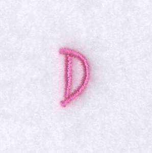 Picture of Angelica "D" Uppercase Machine Embroidery Design