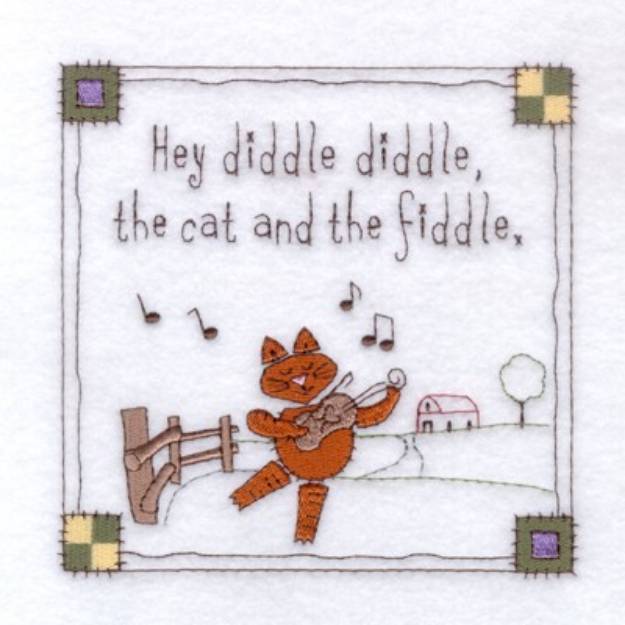 Picture of Fiddle Square Machine Embroidery Design