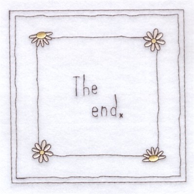 The End Square Machine Embroidery Design