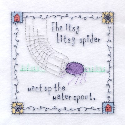 Up the Waterspout Machine Embroidery Design