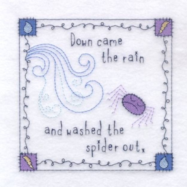 Picture of Rain Spider Machine Embroidery Design