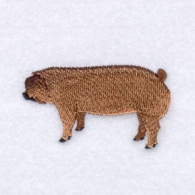 Duroc Pig Machine Embroidery Design